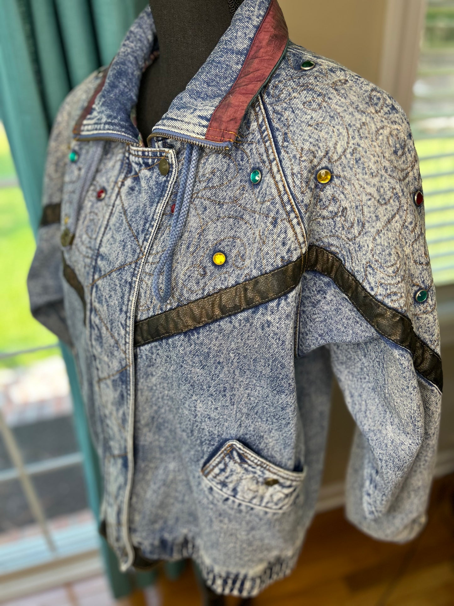 Vintage Bejeweled Denim Jacket