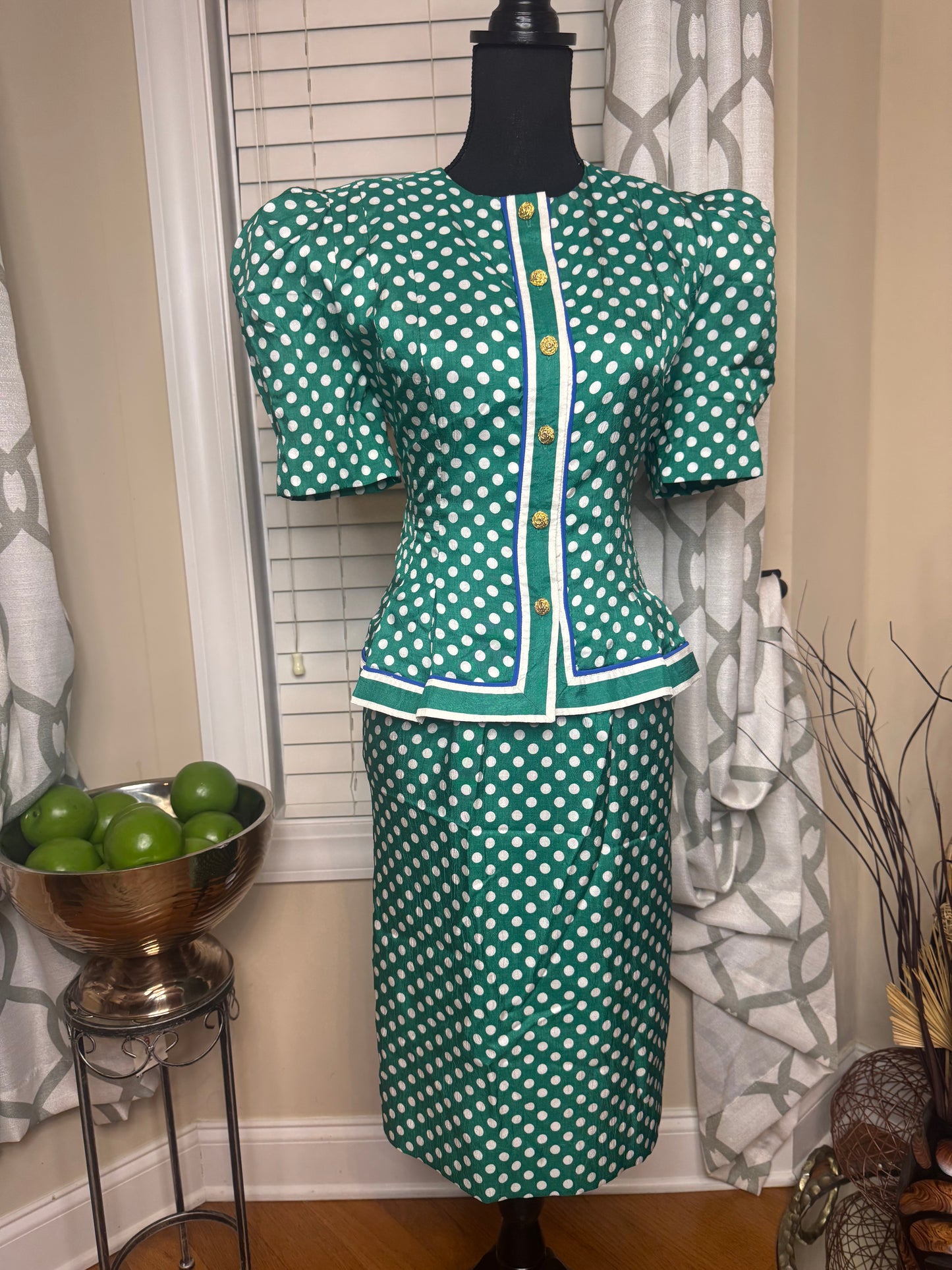 Leslie Fay Vintage 2-Piece Skirt Set