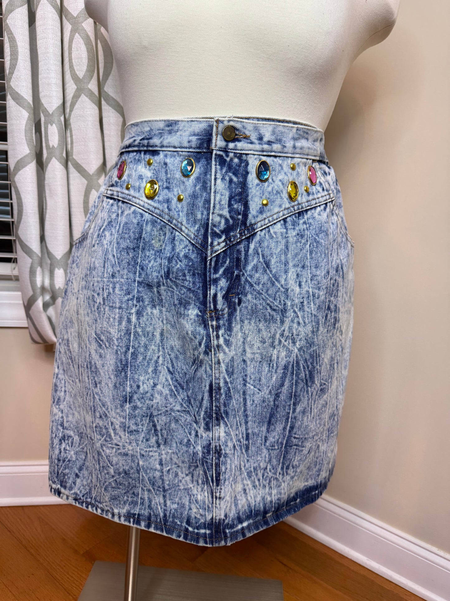 Vtg International Zalerno Sportswear Bejeweled Skirt