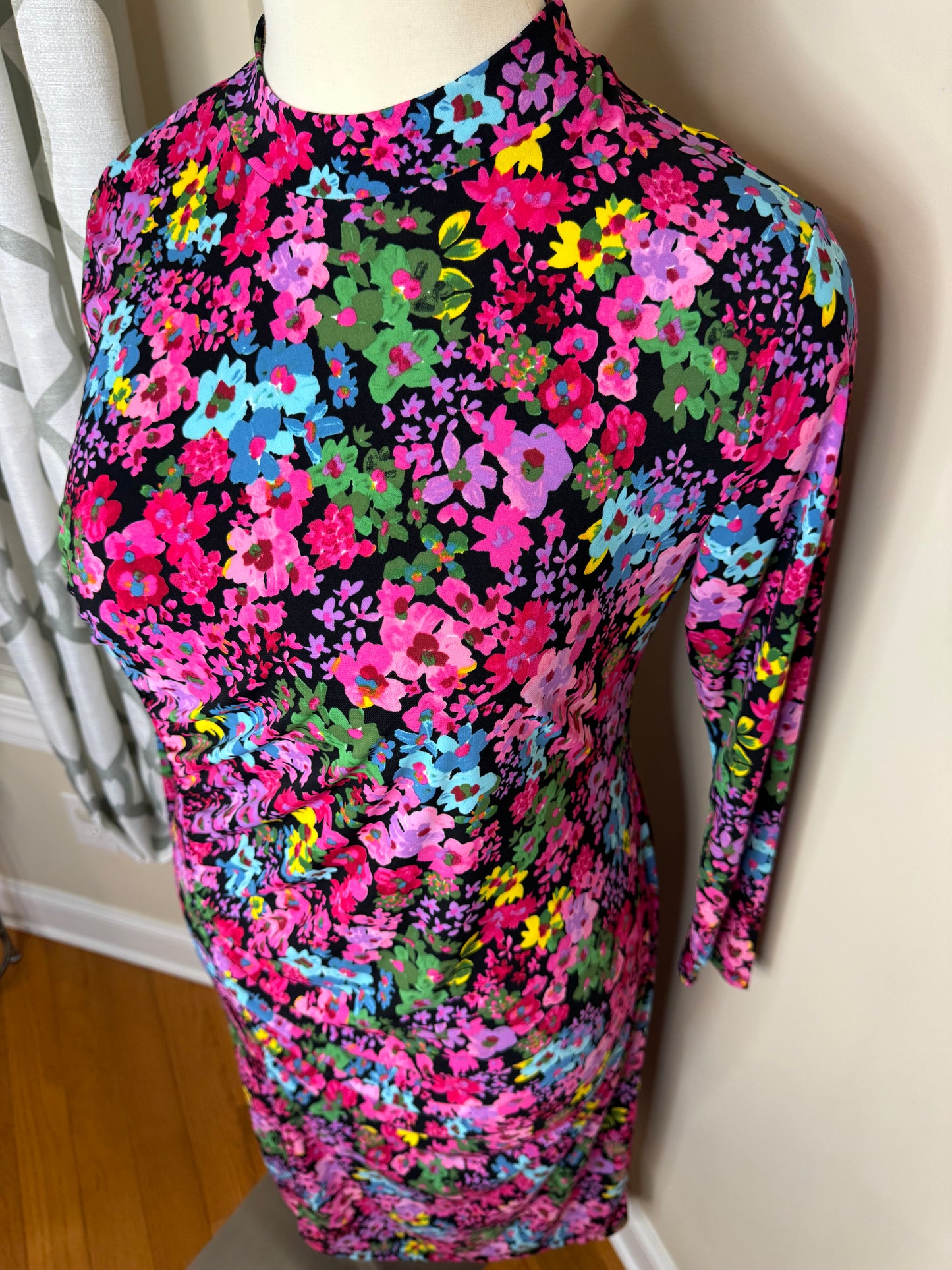 FUTURE COLLECTIVE Floral Long Sleeve Mock Neck Dress