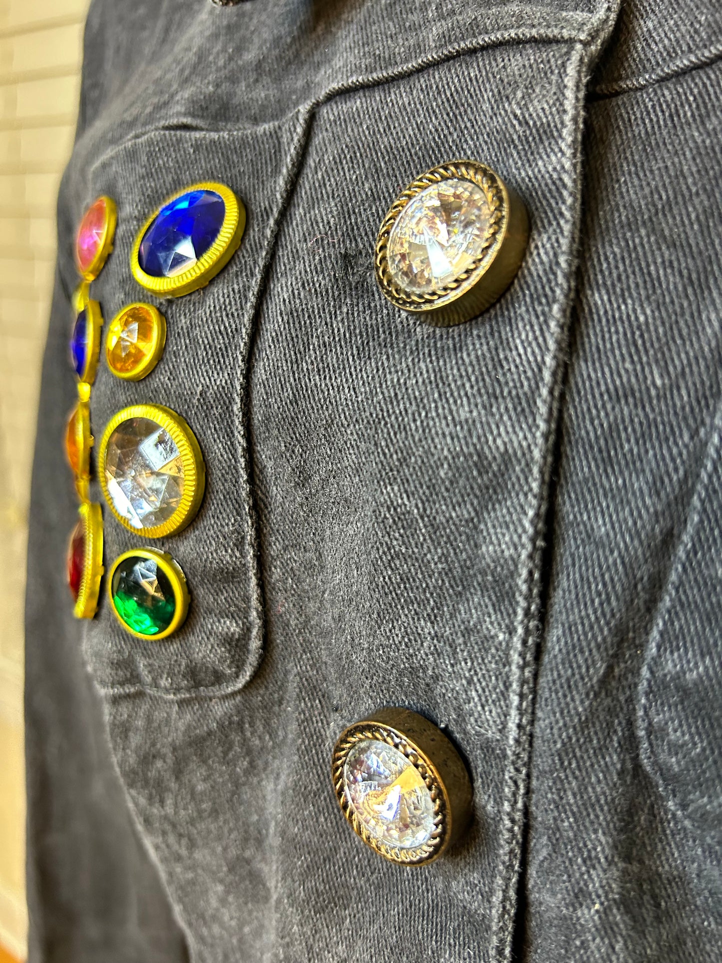 VTG Shox Clothing INC Bejeweled Denim Jacket