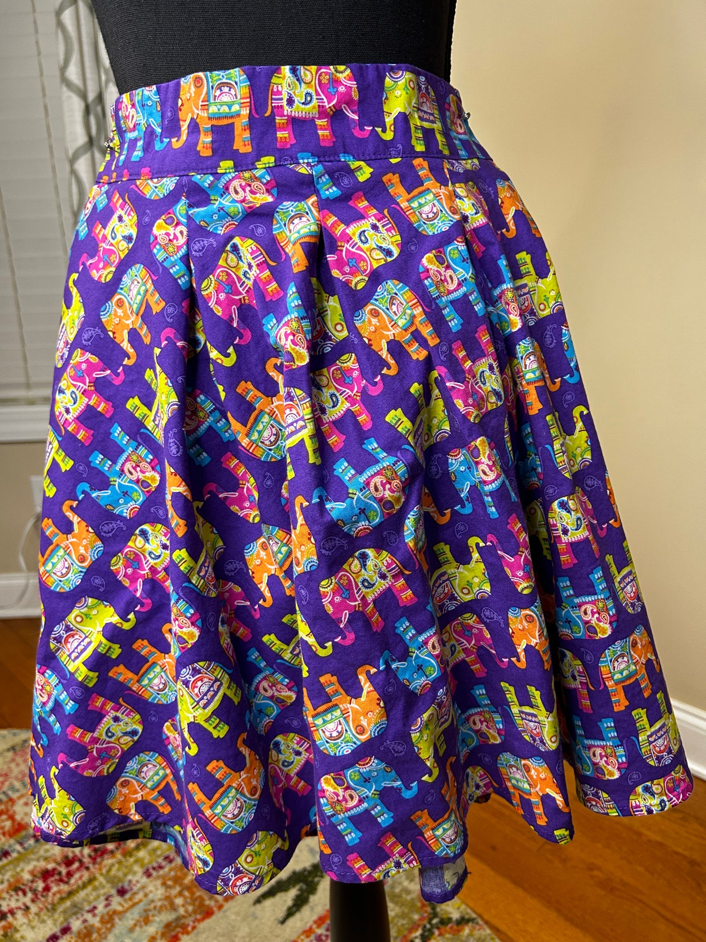 Retrolicious Elephant Print Skirt