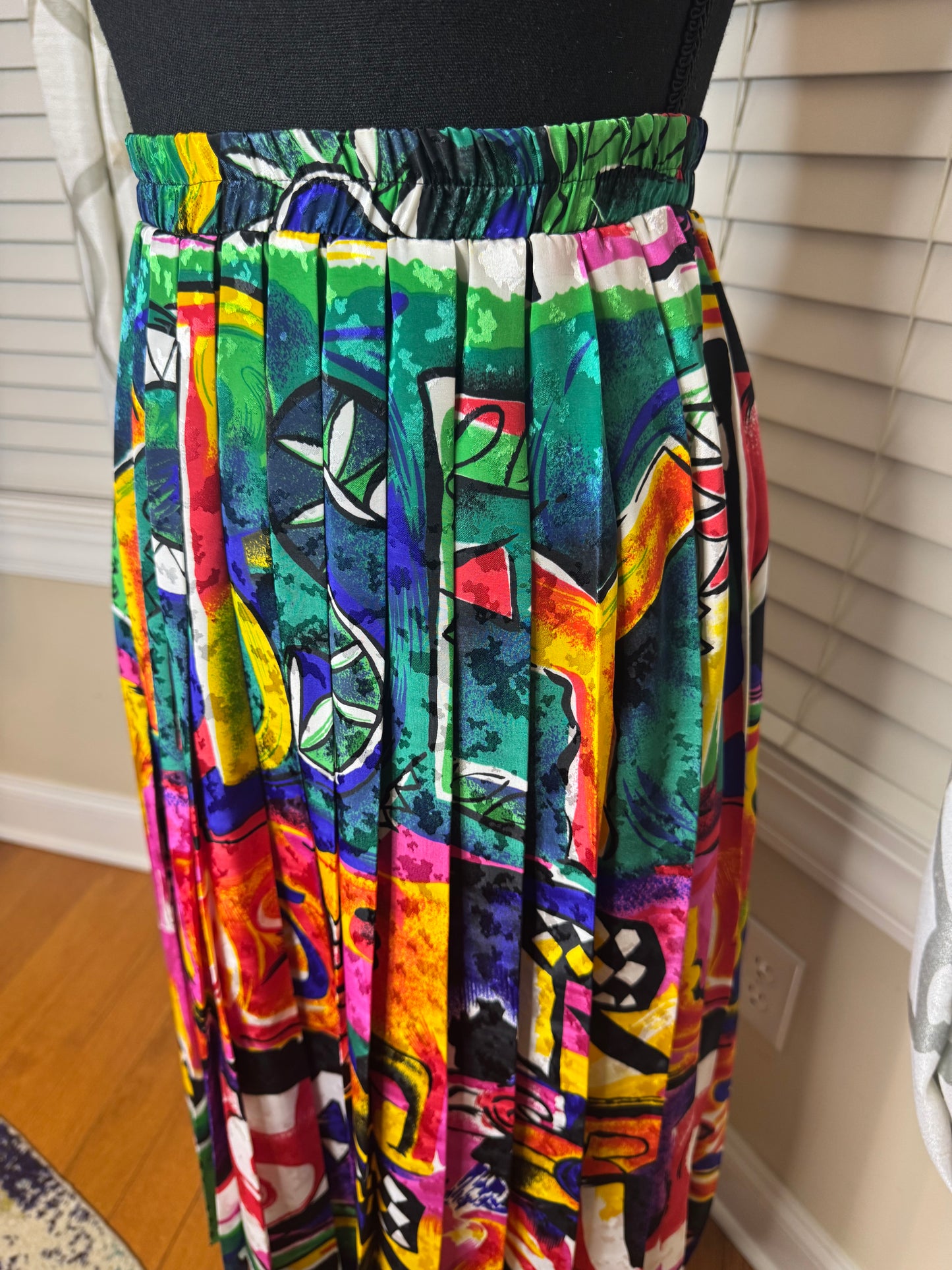 Vintage Abstract Print Skirt