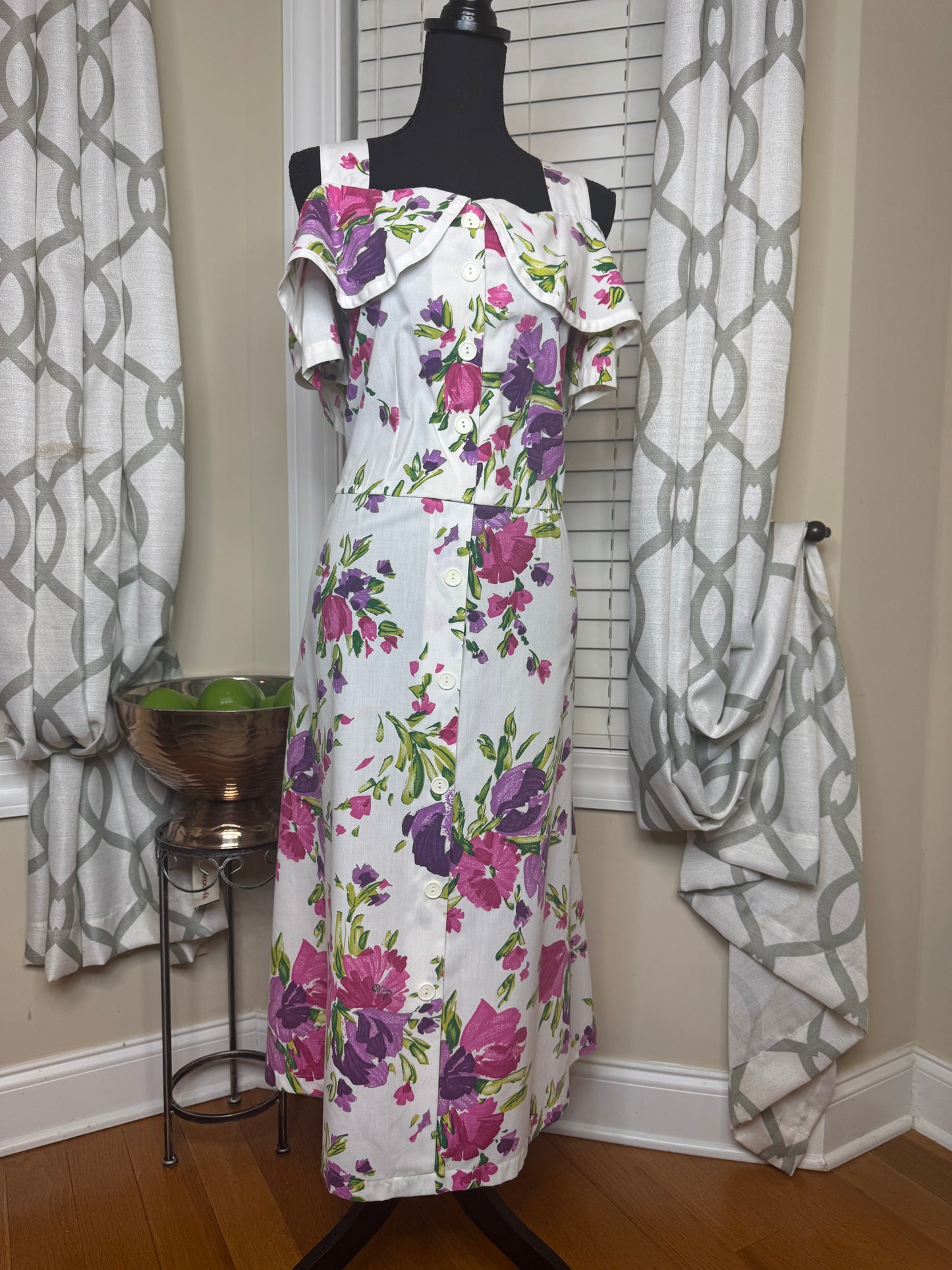 Vintage Lane Bryant Floral Dress with Belt