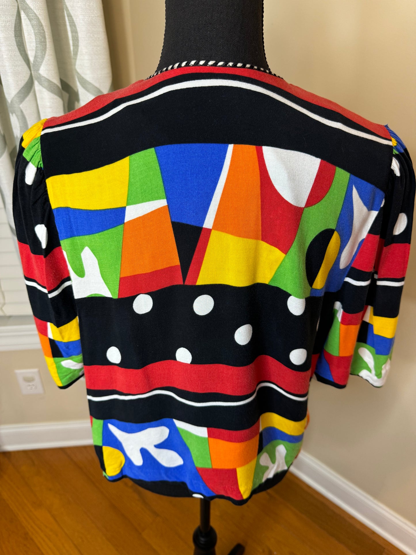 Vintage Multi Print Cropped Blazer
