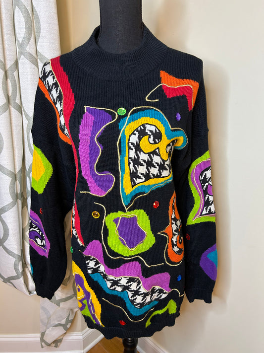 VTG IB Diffusion Bejeweled and Embroidery Sweater