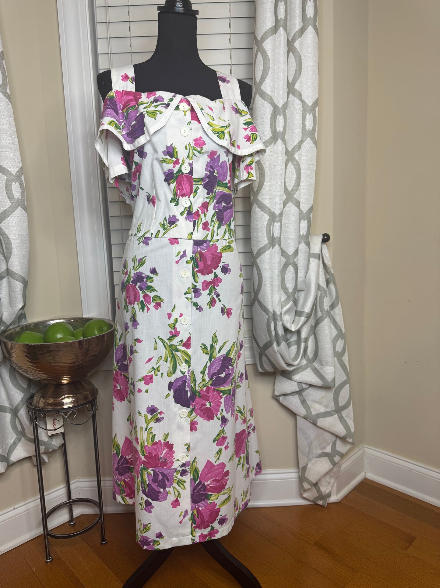 Vintage Lane Bryant Floral Dress with Belt