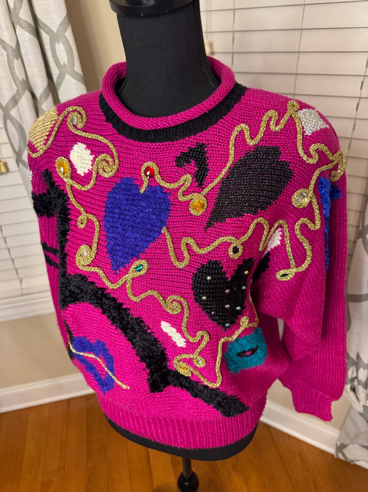 Jocelyn Smith Bejeweled and Embroidered Sweater
