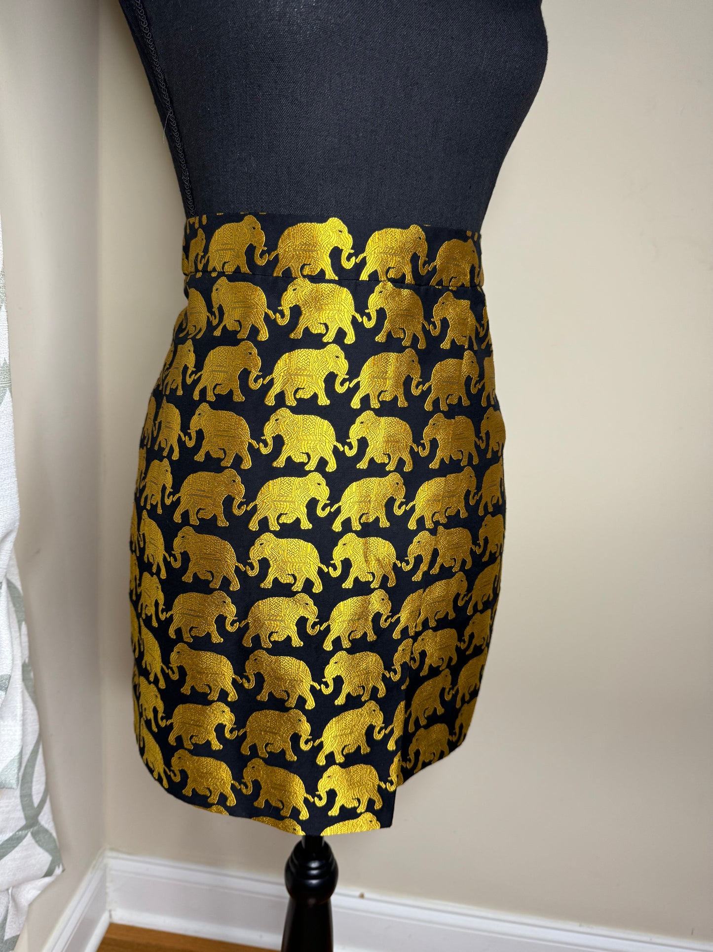 J. Crew Animal Jacquard Faux Wrap Mini Skirt￼