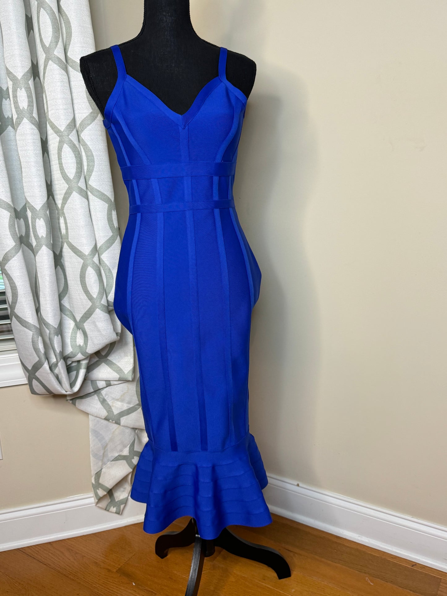 Blue Bandage Midi Dress