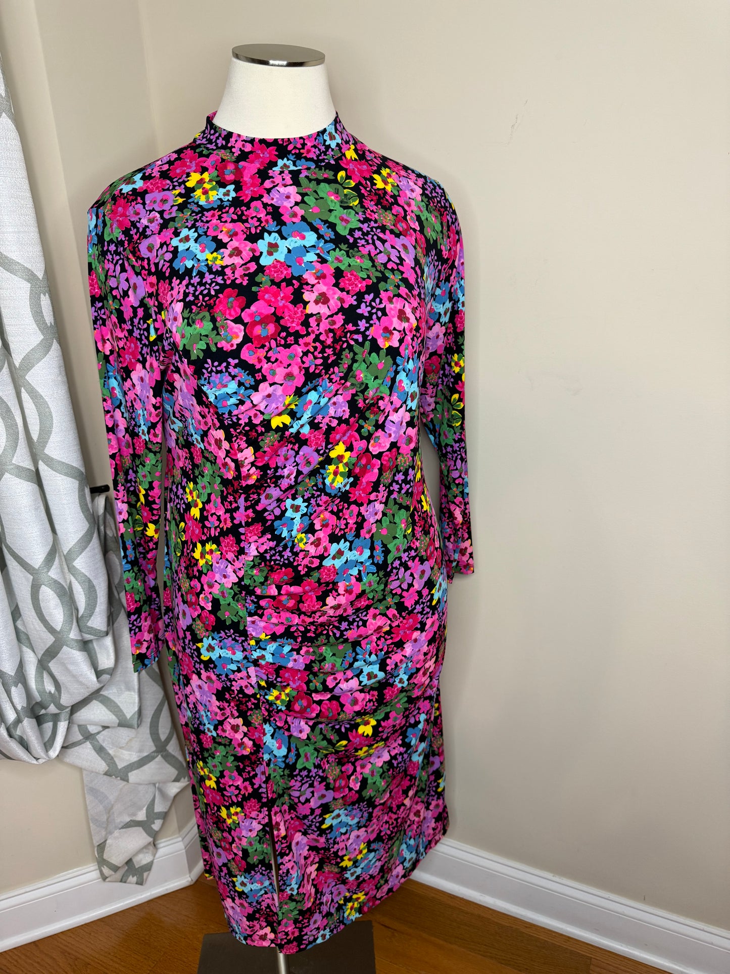 FUTURE COLLECTIVE Floral Long Sleeve Mock Neck Dress