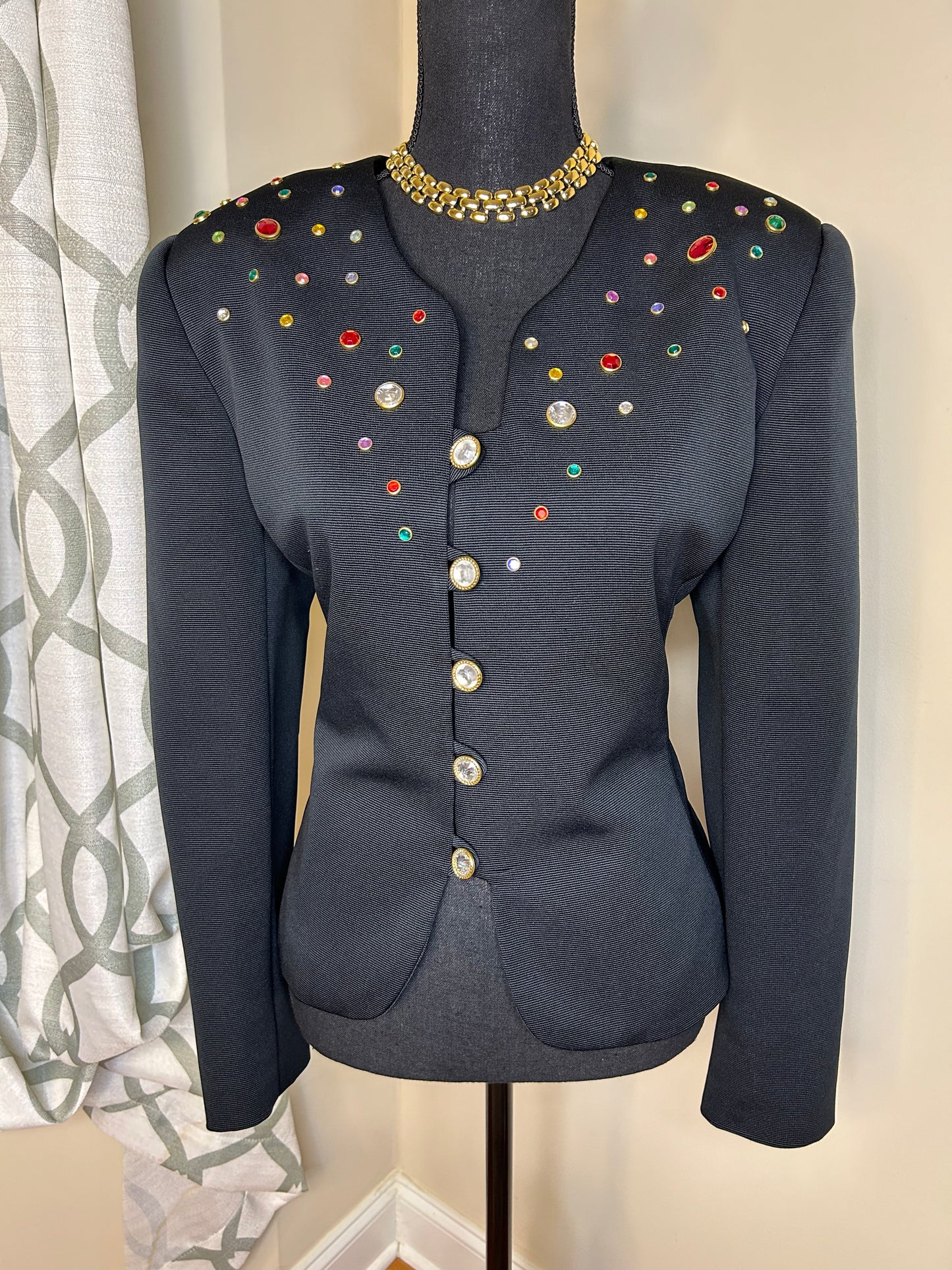 Leslie Faye Bejeweled Blazer
