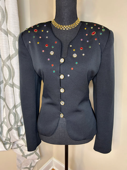 Leslie Faye Bejeweled Blazer
