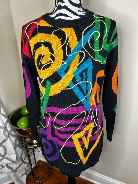 I.B. Diffusion Multicolored Embroidered Sweater