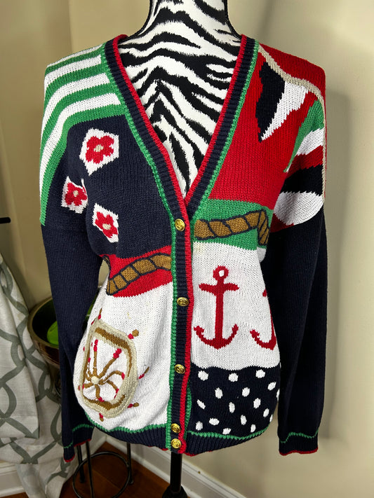 Kim Rogers Nautical Vintage Sweater