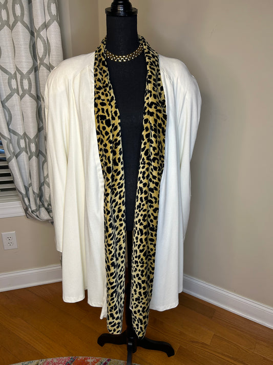 Chad Stevens Leopard Trimmed Open Duster