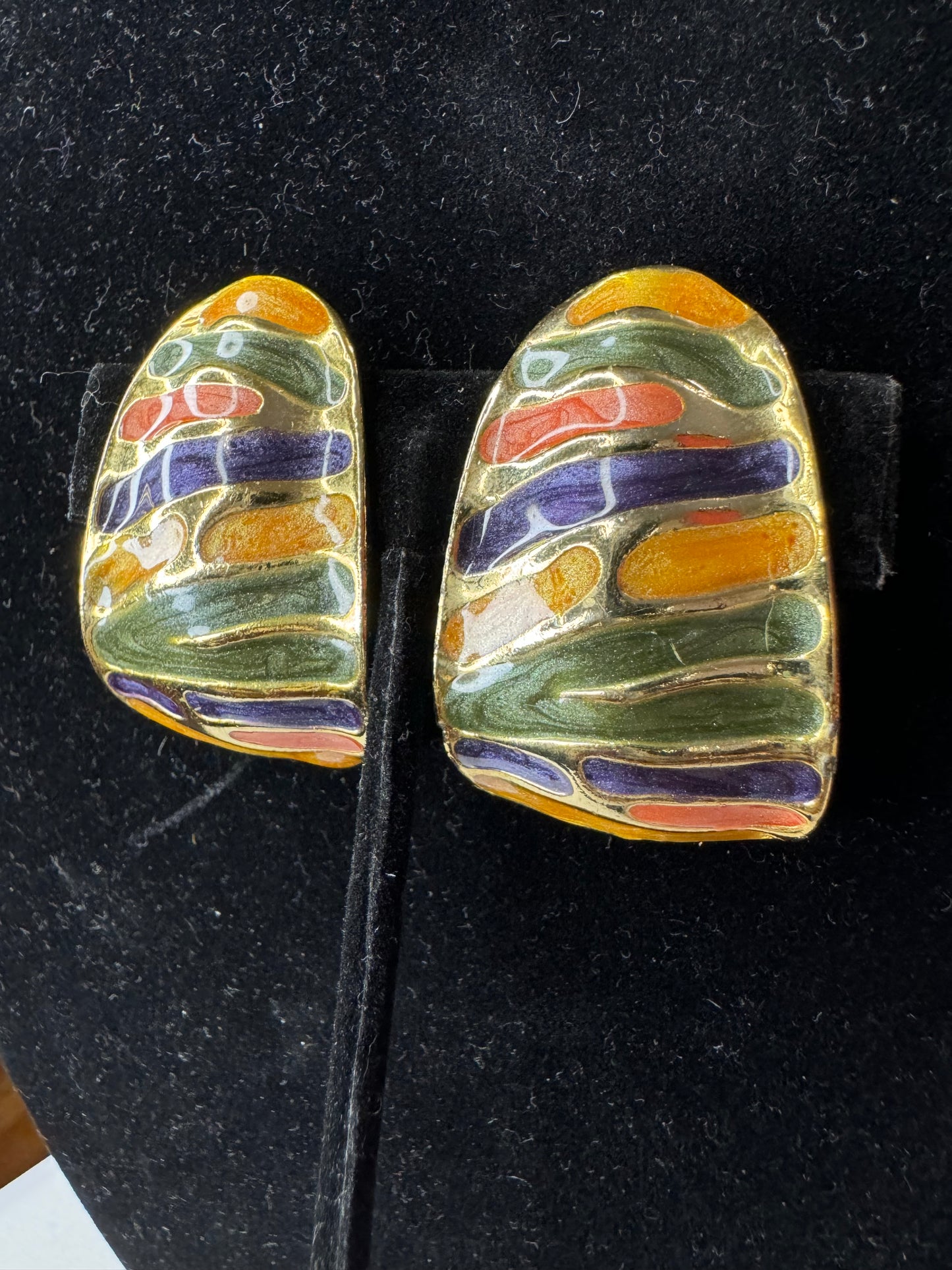 Vtg 90s Mutlicolor Earrings