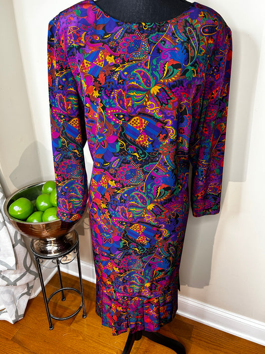 Liz Claiborne Vintage Paisley Print Dress