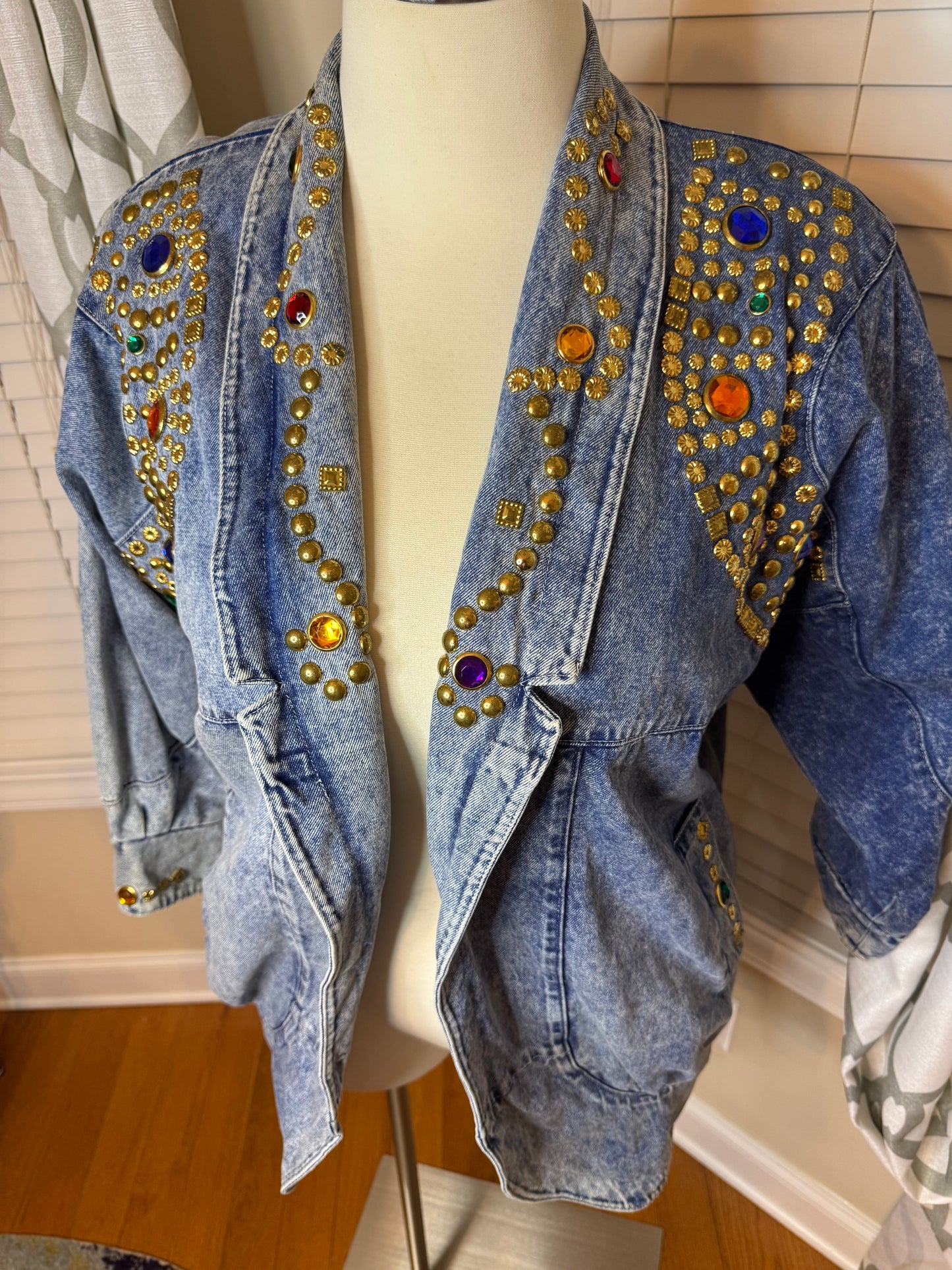 Bejeweled Oversized Denim Jacket