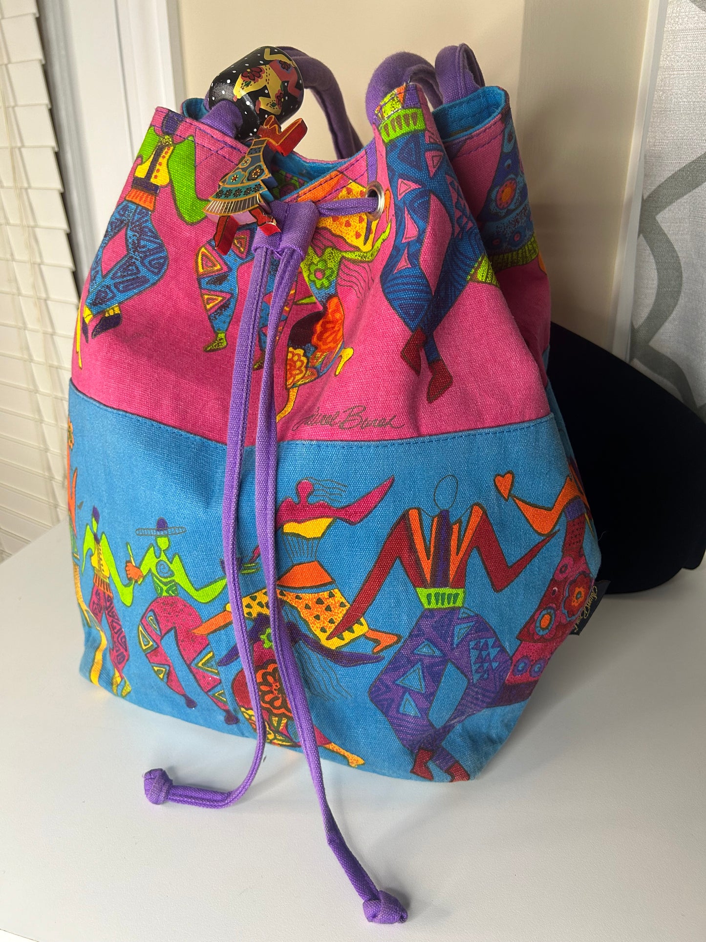 Laurel Burch Drawstring Tote