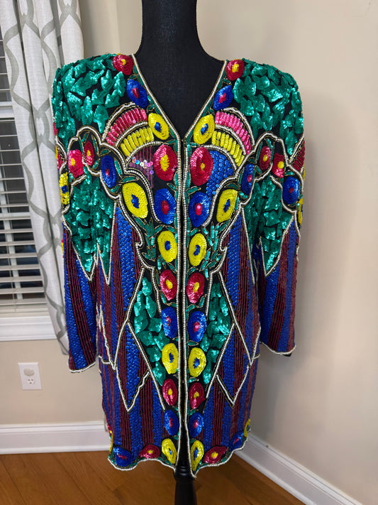 Vintage Channa Sequin Duster/Jacket