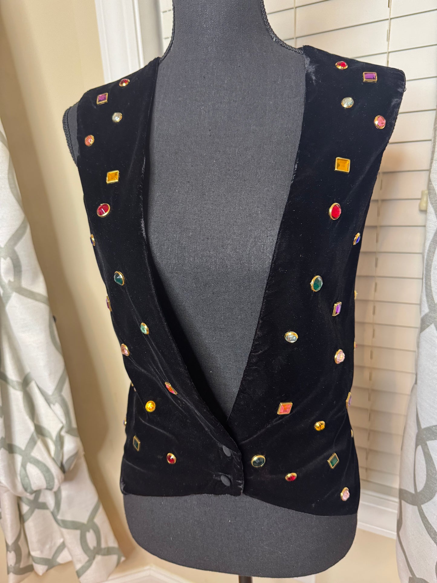 Santa Fe Duds Velour Bejeweled Vest
