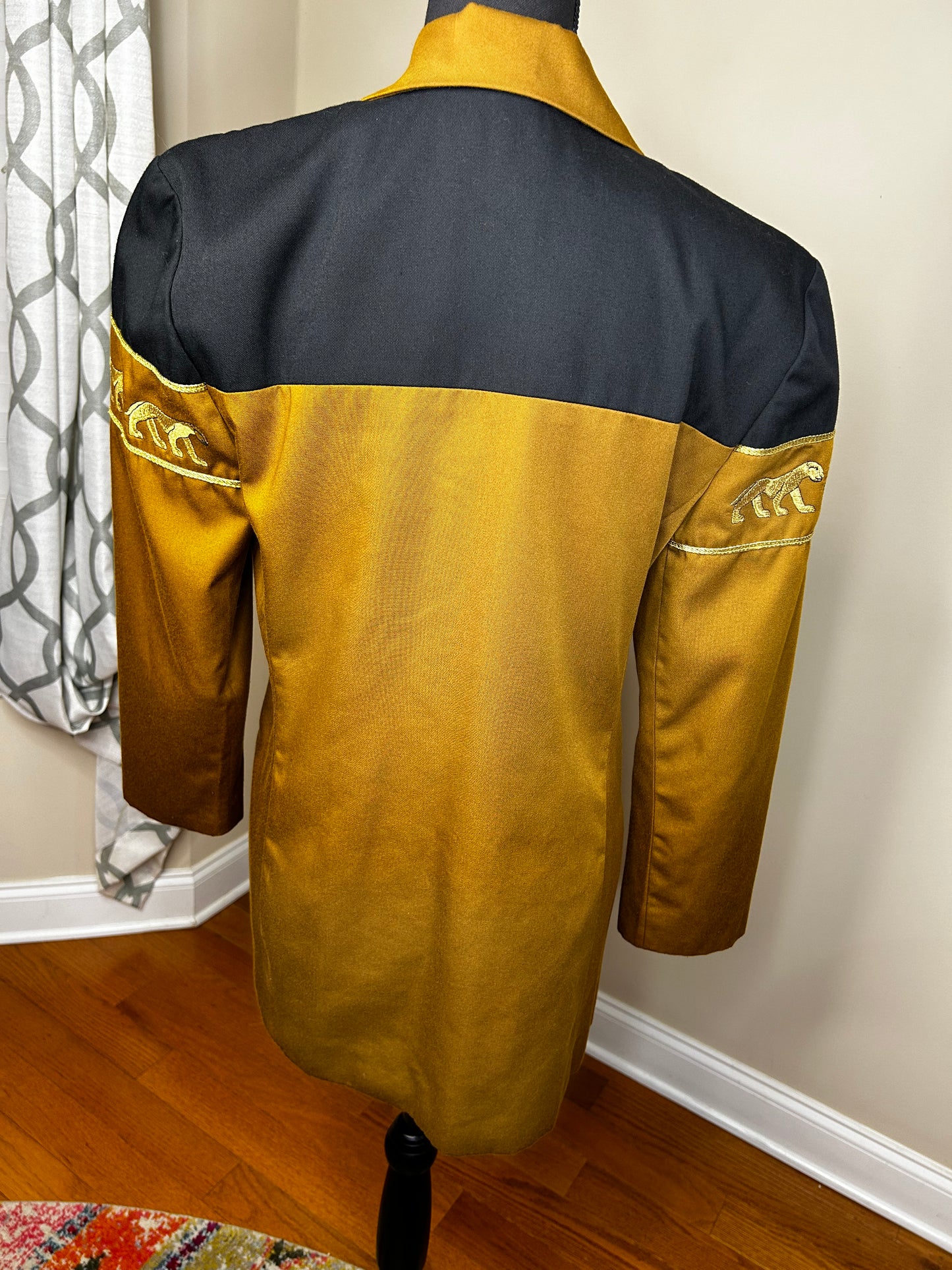 Gold Lioness Embroidered Blazer