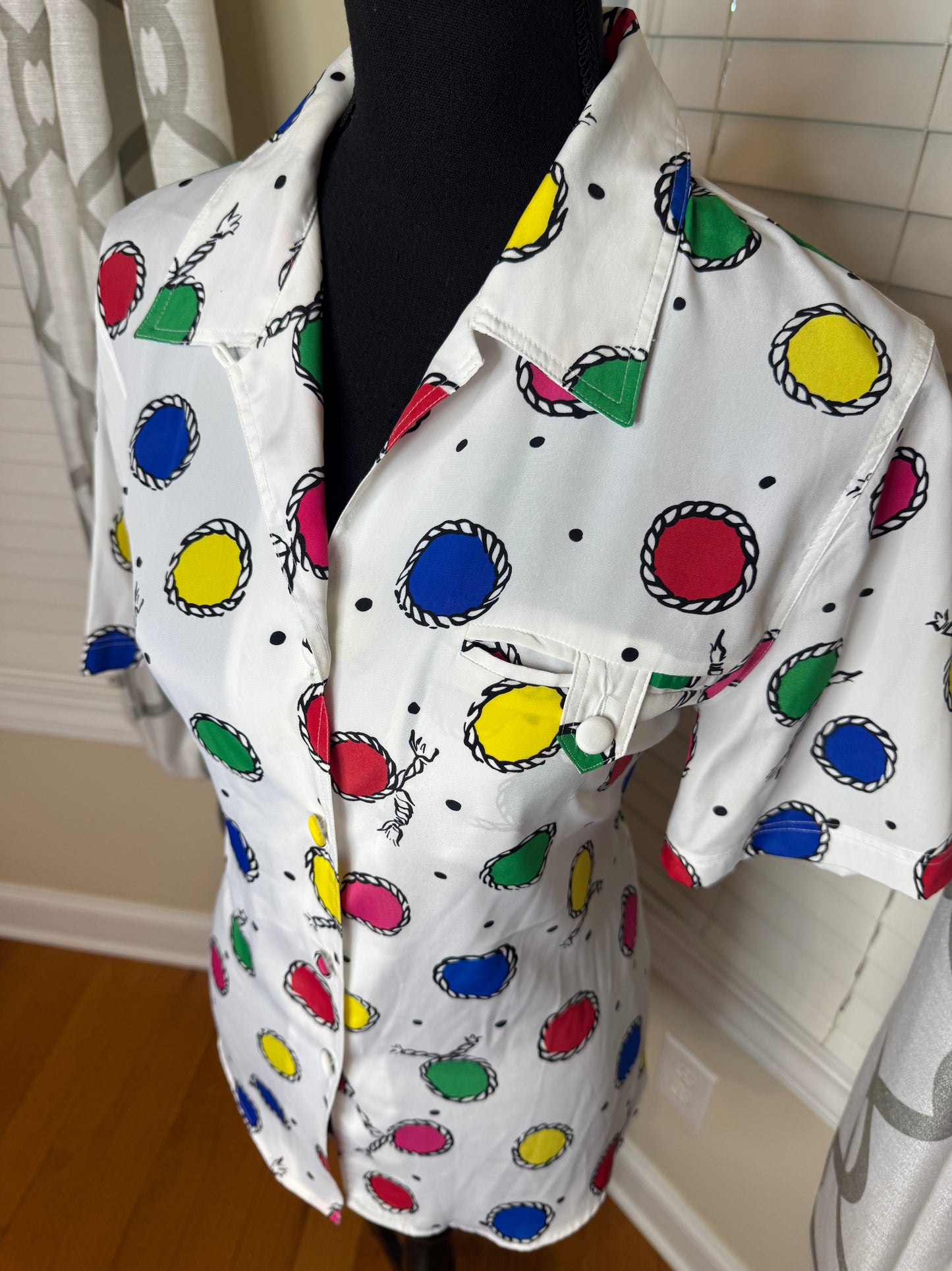 Christie & Jill Multicolor Polka Dot Shirt