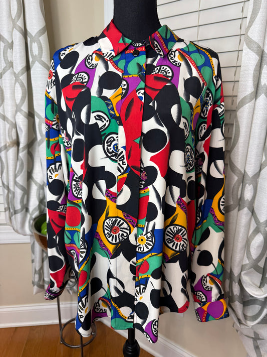 Vintage Martinique Abstract Print Shirt