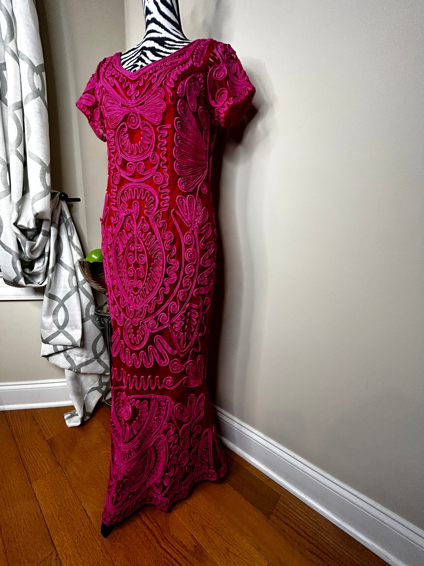 JS Collection Pink Embroidered Dress NWT