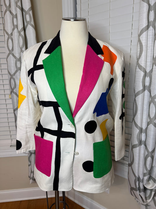 I.B. Diffusion Abstract Print Blazer
