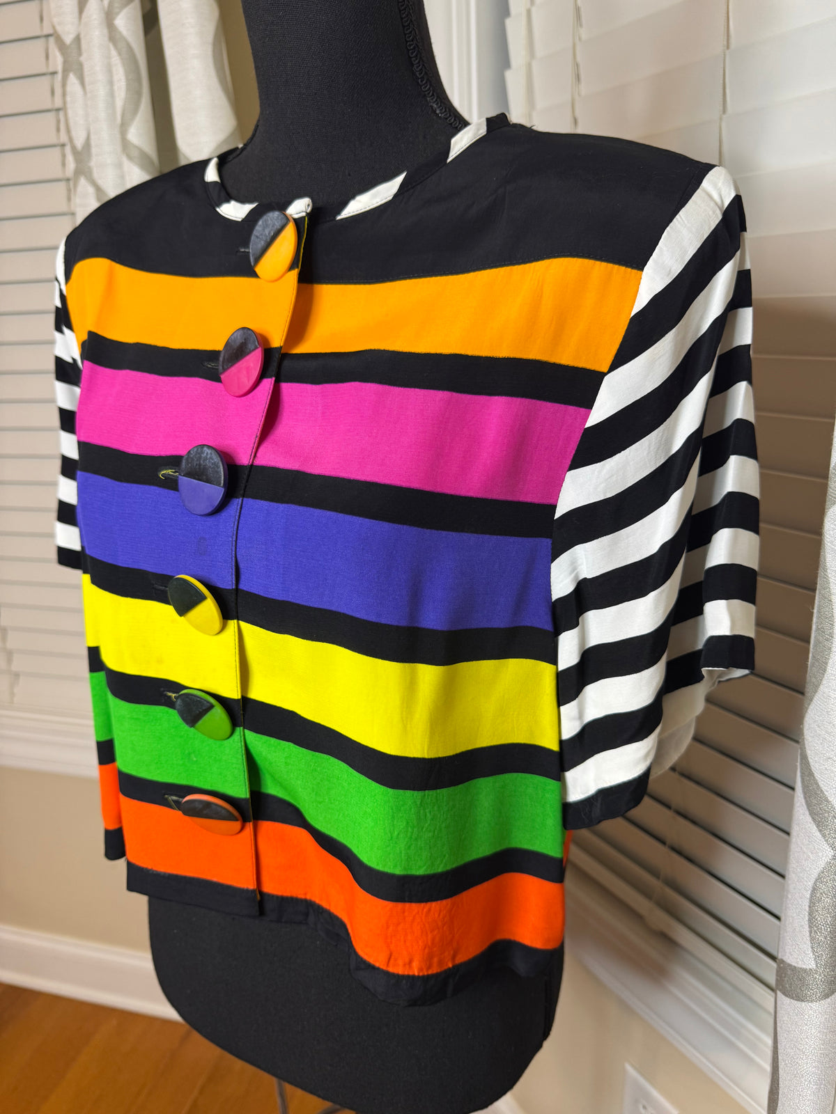 Platinum by Dorothy Multicolor Cropped Blazer