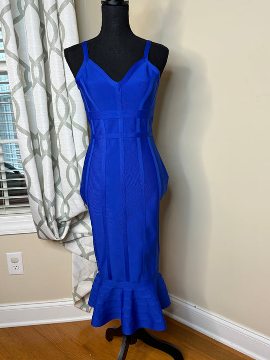 Blue Bandage Midi Dress