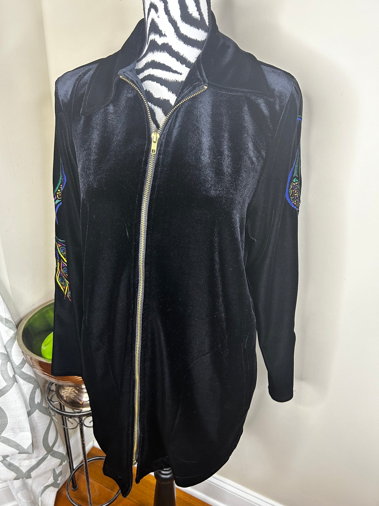 Bob Mackie Peacock Embroidered Vintage Jacket