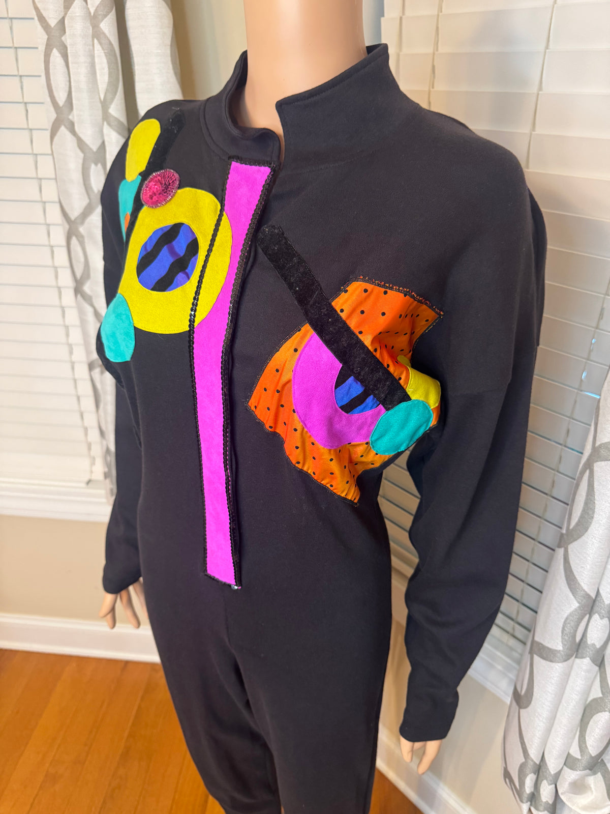 Vtg Sue Blue of New York Romper with Stir-Ups