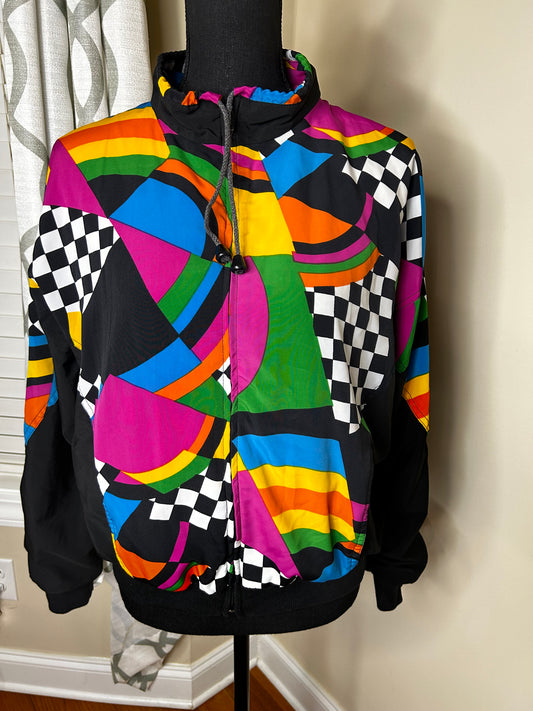 Vintage Colorblock Bomber