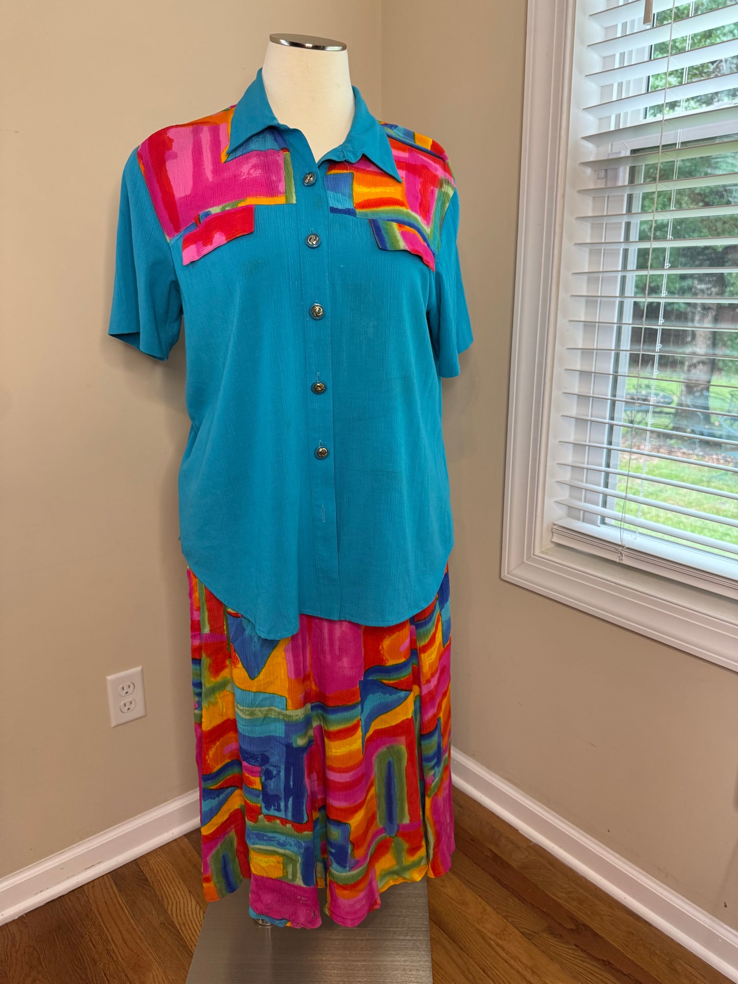 2-Piece Vtg Plus Size Skirt Set
