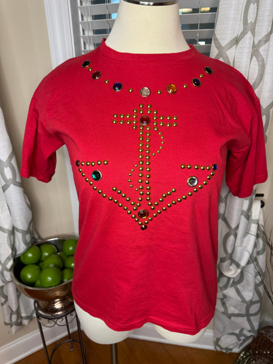 Vintage Nautical Themed Gem Shirt