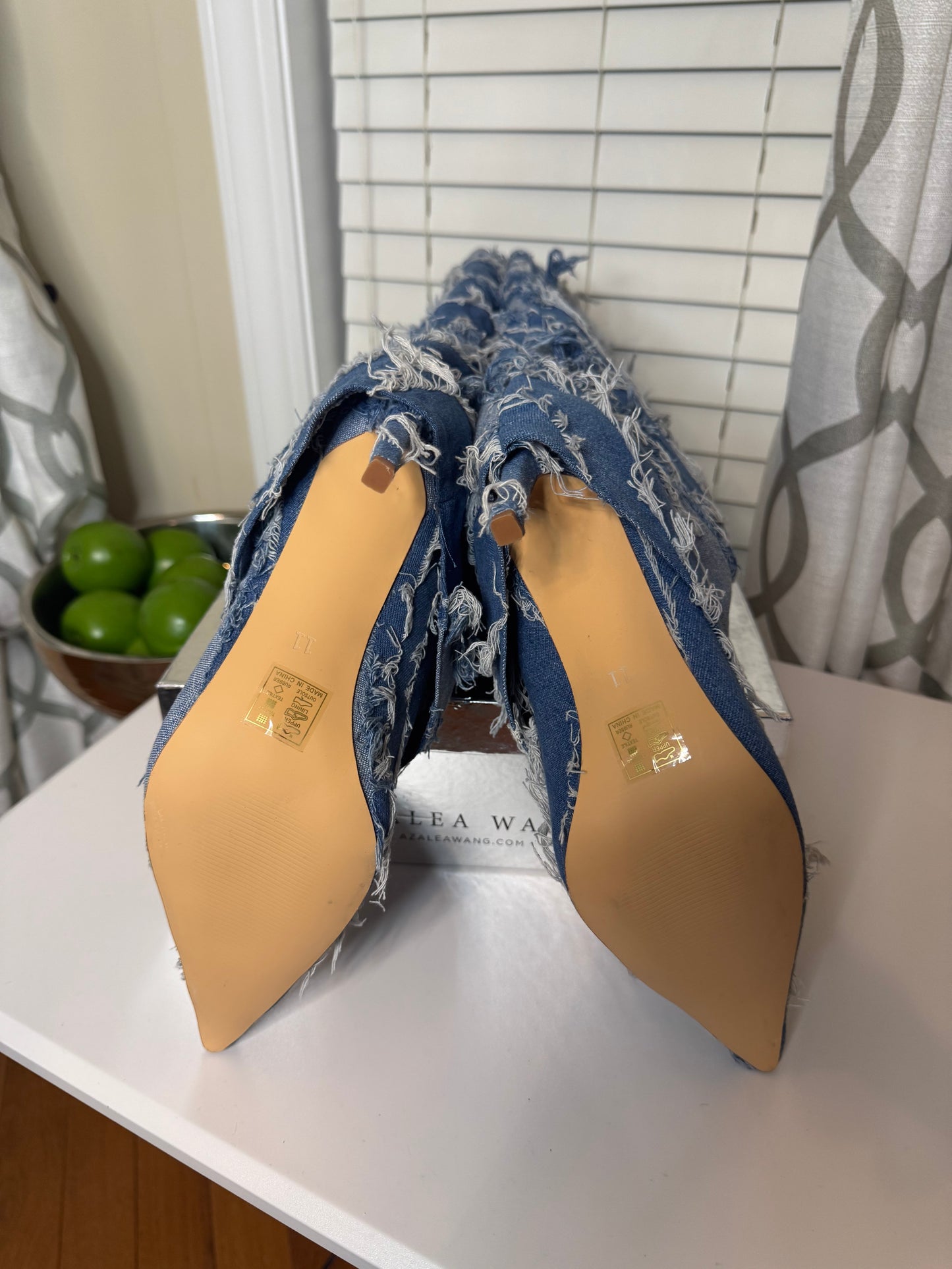 Azalea Wang Distressed Denim Boots