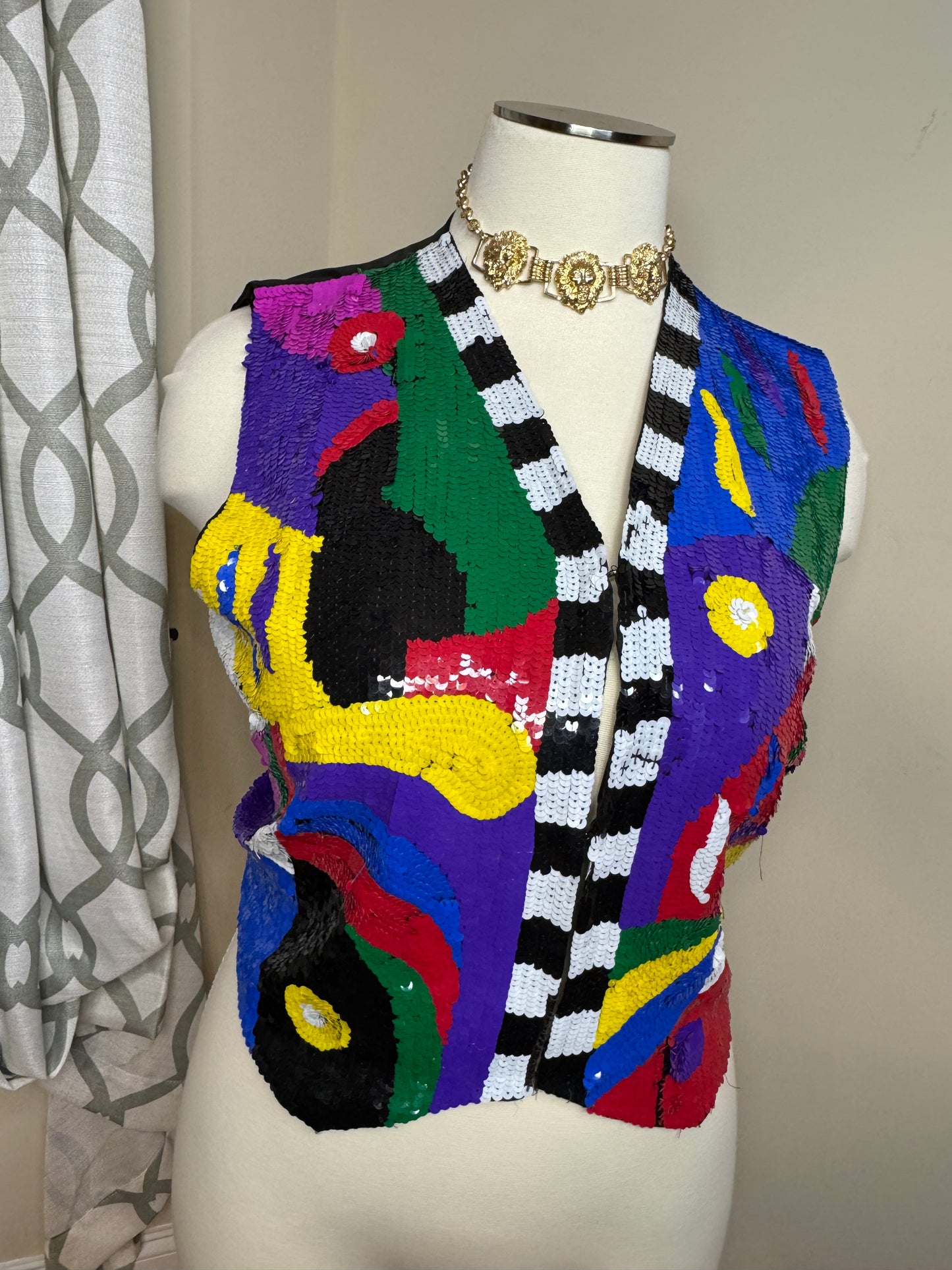 Multicolor Sequin Vest