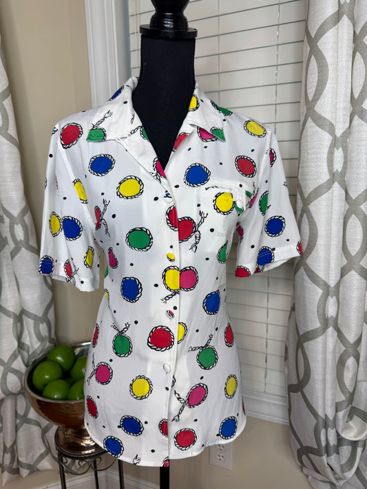 Christie & Jill Multicolor Polka Dot Shirt