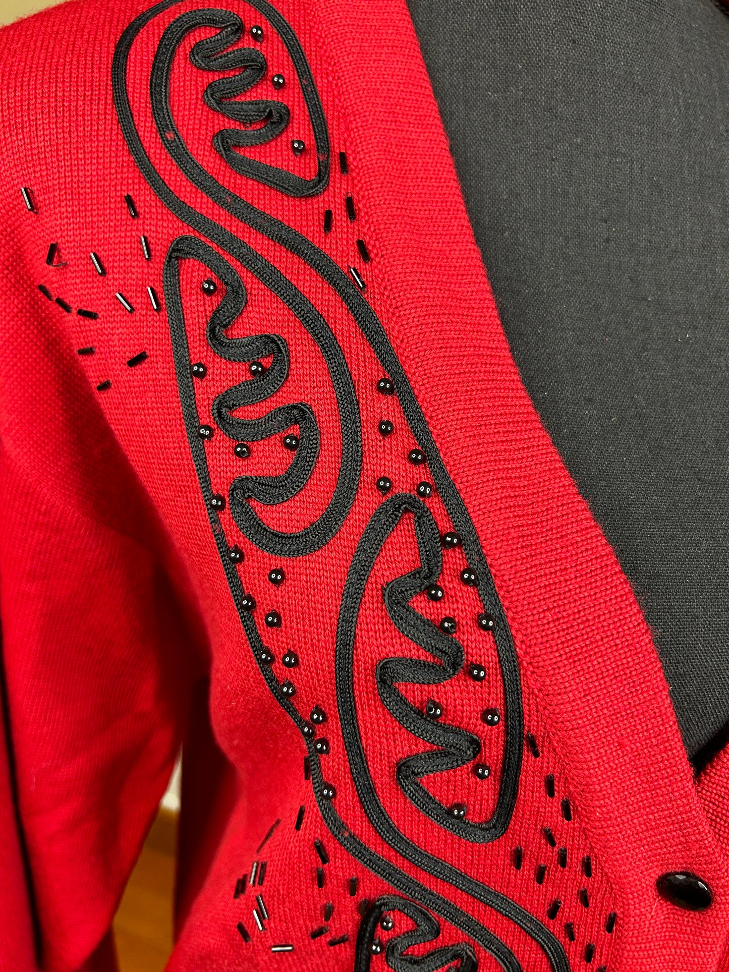 Classiqueo Entier Beaded and Embroidered Sweater