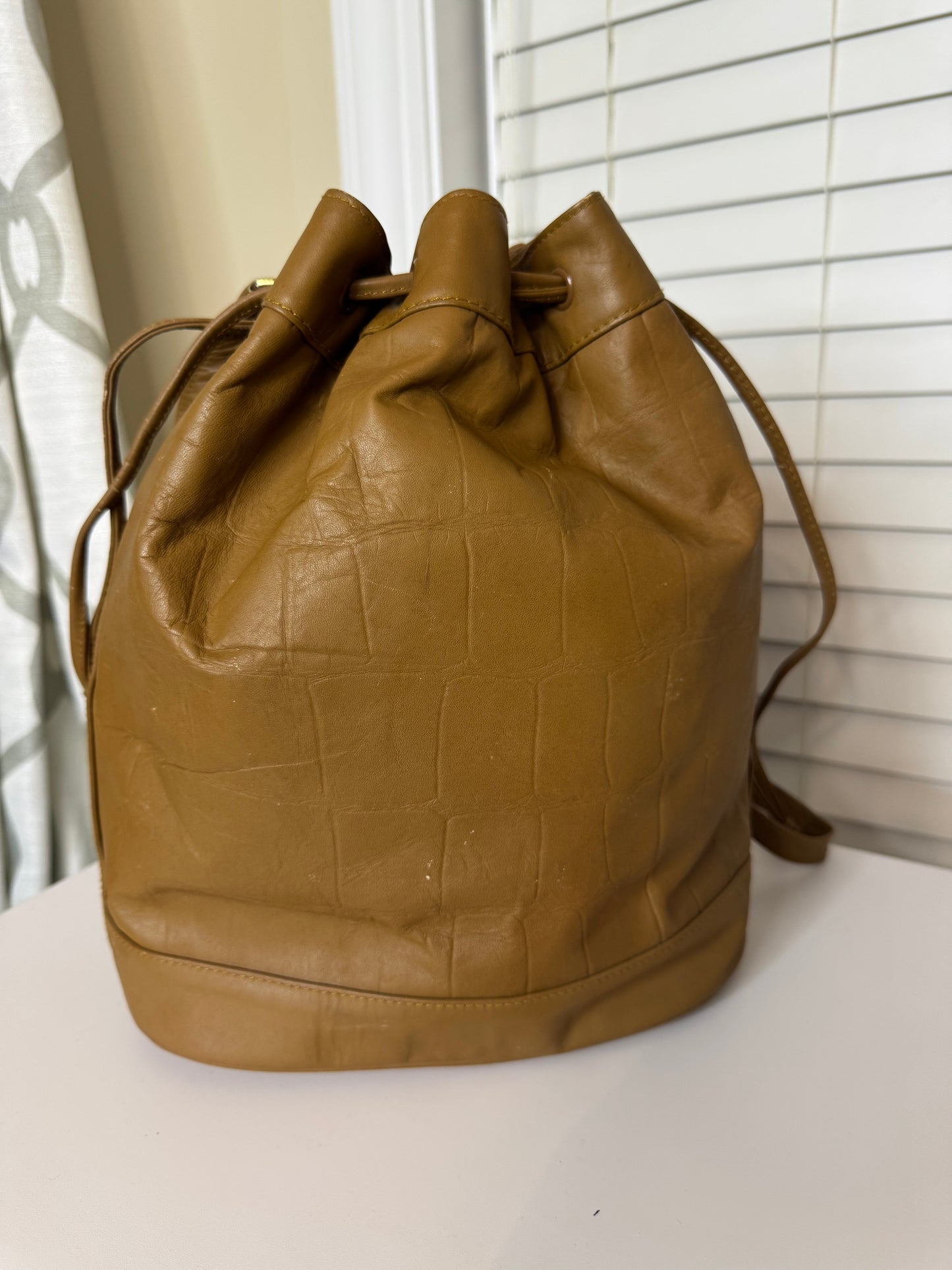 Aspects Vintage Drawstring Bucket Bag with Strap