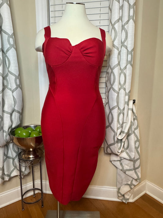 Fashion Nova Cierra Bandage Midi Dress NWT