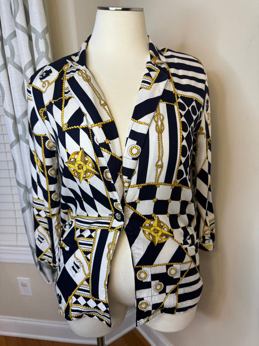 Vtg Connections Nautical Blazer