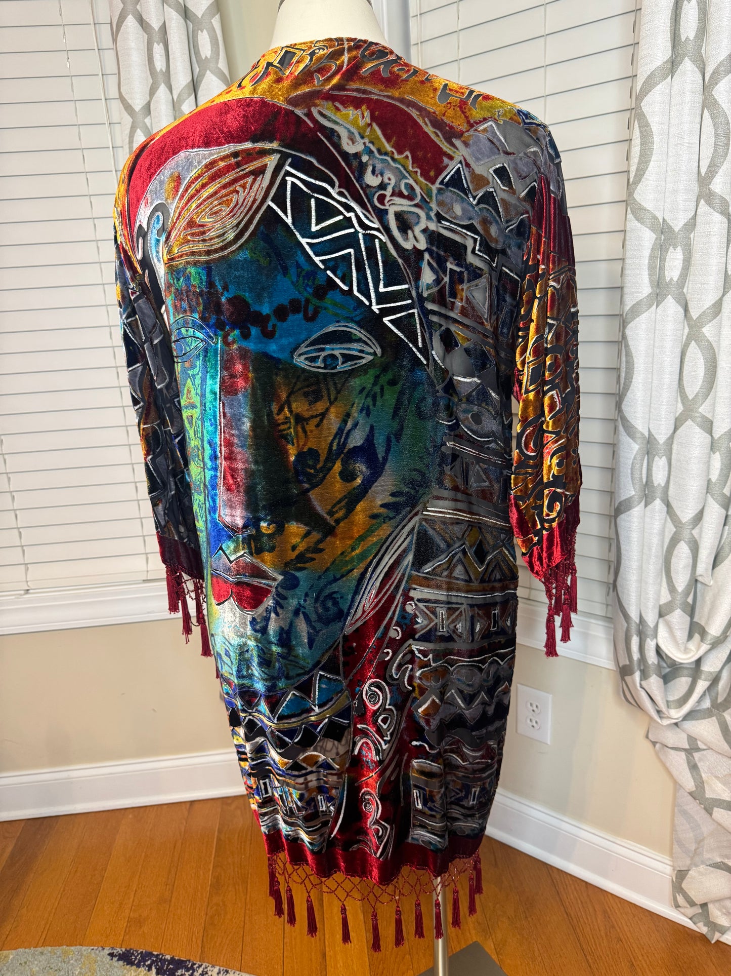 Vintage Chico's “Faces” Open Duster
