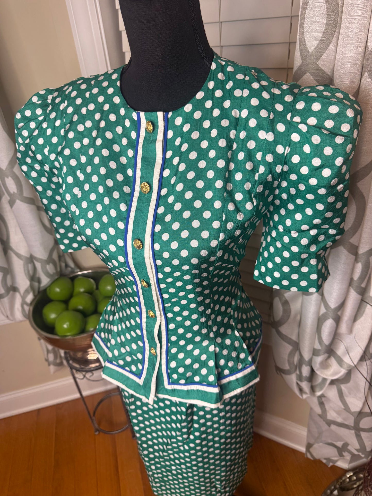 Leslie Fay Vintage 2-Piece Skirt Set