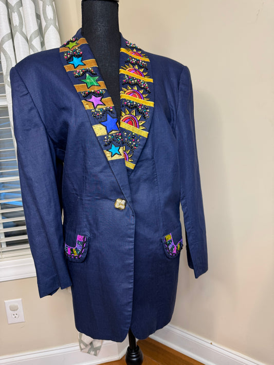 Vintage Cedars Beaded and Embroidered Blazer