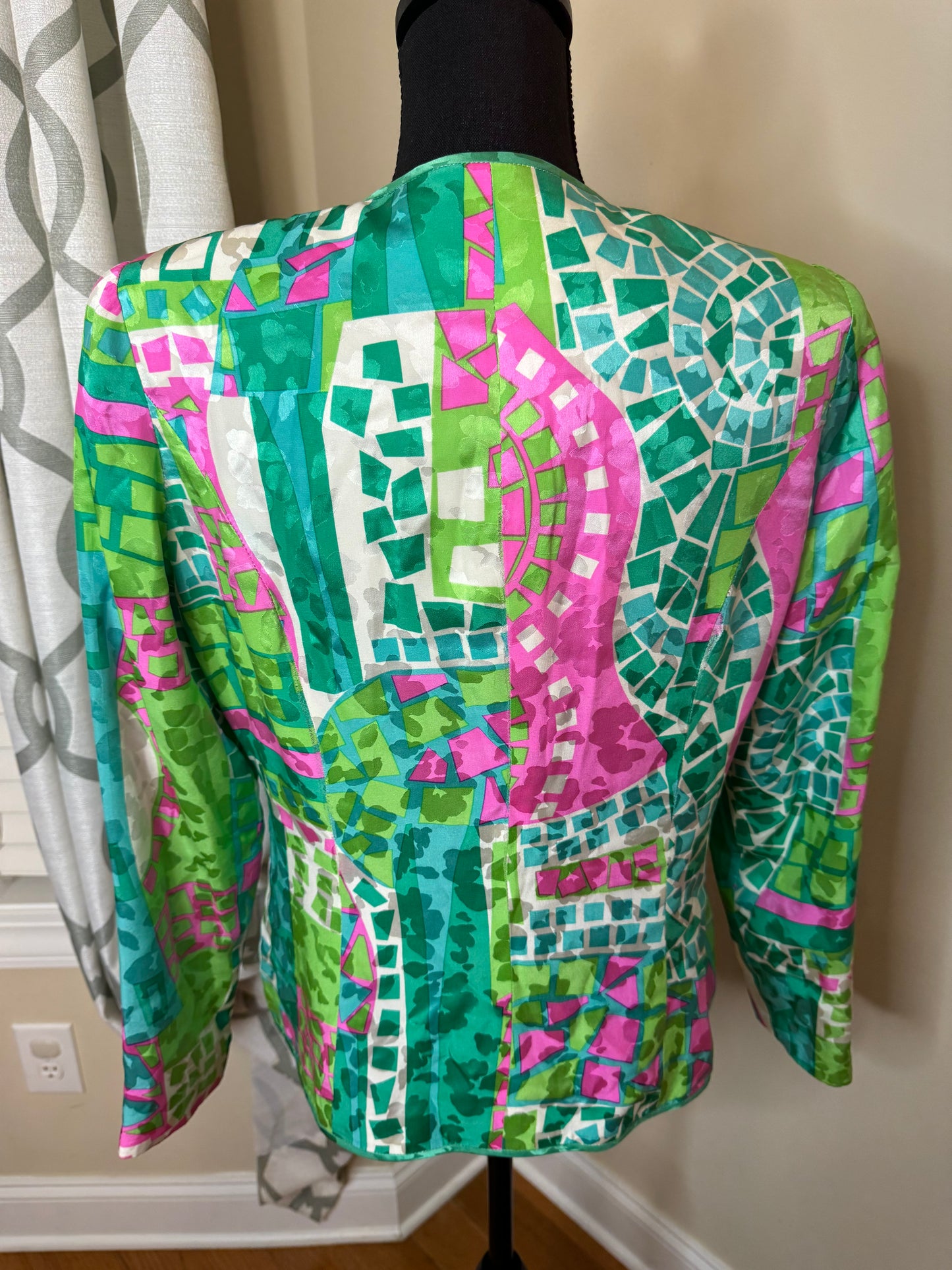 Vintage Anne Crimmins for Umi Collections Abstract Print Blazer