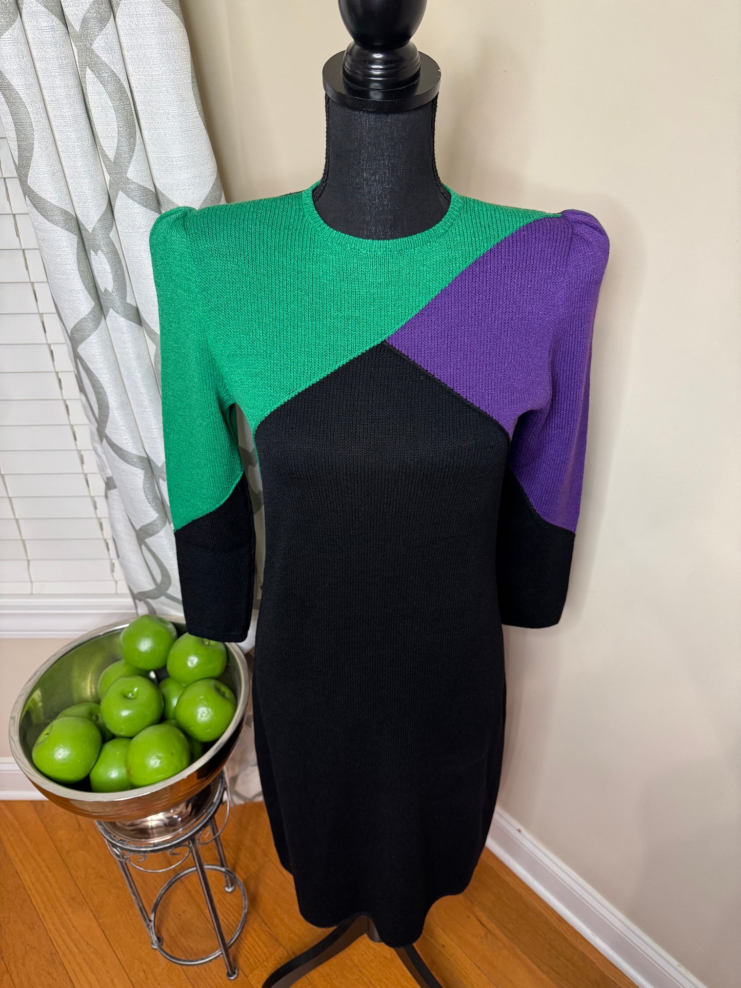 St. John for Saks Fifth Avenue Vtg Colorblock Dress